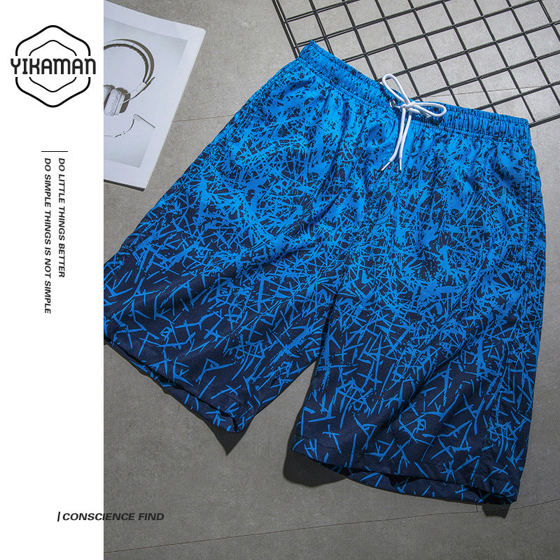 Pantalones cortos de playa al por mayor para hombres Ratio de impresión digital seca rápida